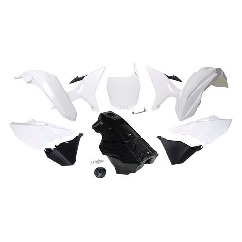 Rtech Yamaha White Plastic Kit YZ 125 2006-2014 (Revolution Kit)