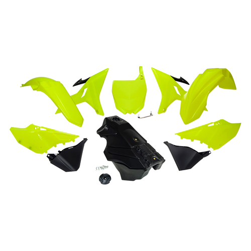 Rtech Yamaha Neon Yellow Plastic Kit YZ 125 2006-2014 (Revolution Kit)