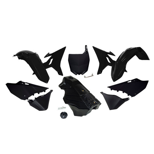 Rtech Yamaha Black Plastic Kit YZ 125 2021 (7 Piece Revolution Kit)