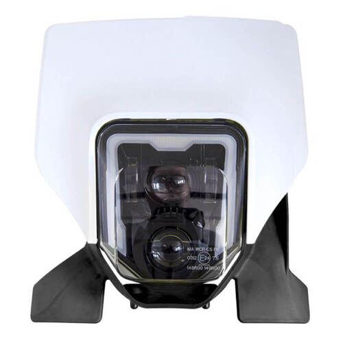 Rtech Husqvarna White/Black Homologated Headlight TX 125 2017-2019