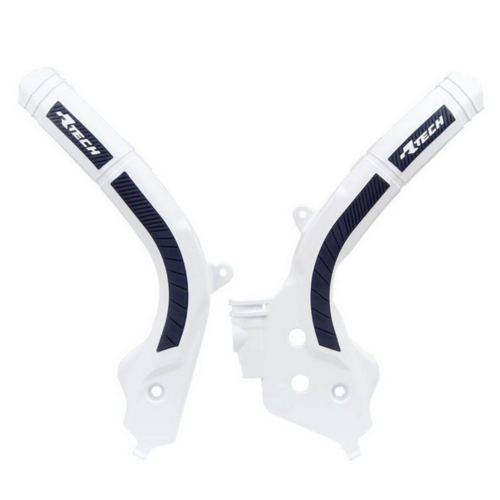 Rtech Gas Gas White/Blue Frame Protectors MC 125 2021-2023