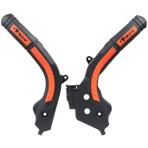 Rtech Husqvarna Black/Orange Frame Protectors TX 125 2017-2019