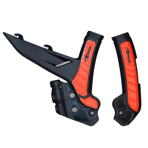 Rtech KTM Black/Orange Frame Protectors 125 SX 2023-2024