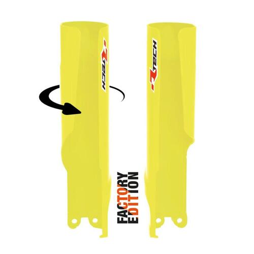 Rtech Husqvarna Neon Yellow Factory Fork Protectors TC 125 2023-2024