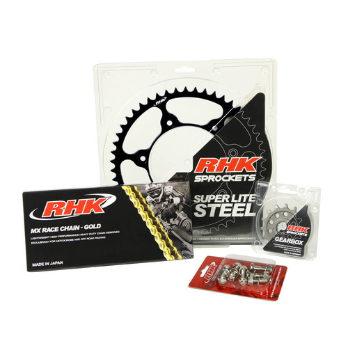 RHK Beta RR 430 4T RACING 2015-2023 (14/48) Gold MX Chain & Black Super Lite Steel Sprocket Kit