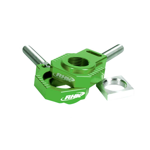 RHK Kawasaki Green Axle Blocks / Lollipop Style KX 125 2003-2008