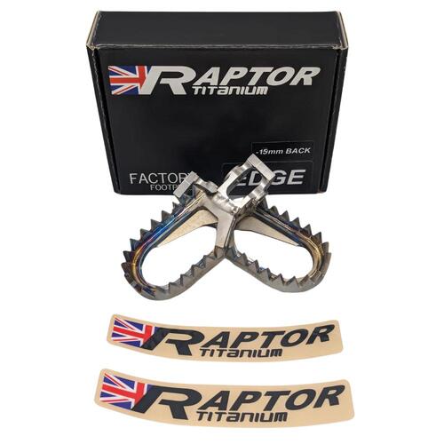 Raptor Titanium Stark Varg Edge Footpegs Stark Varg 2023-On (15 Back)