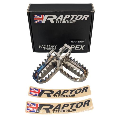 Raptor Titanium Stark Varg Apex Footpegs Stark Varg 2023-On (10 Back)