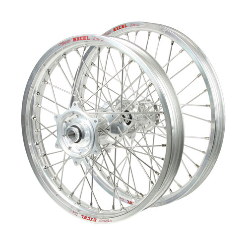 Husaberg Talon Silver Hubs / Excel Silver Rims Wheel Set FE 250 2003-2014 (21*1.6 / 18*2.15)