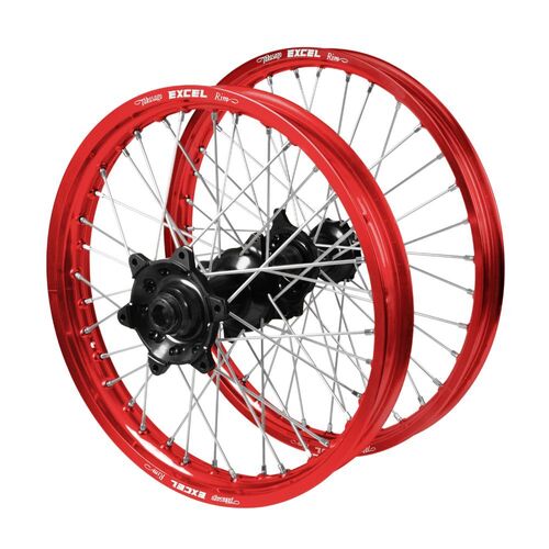 Husqvarna Talon Black Hubs / Excel Red Rims Wheel Set FC 250 2015 (21*1.6 / 18*2.15)