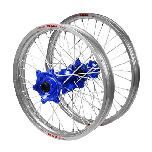 Husqvarna Talon Blue Hubs / Excel Silver Rims Wheel Set FC 350 2015 (21*1.6 / 19*2.15 OE)