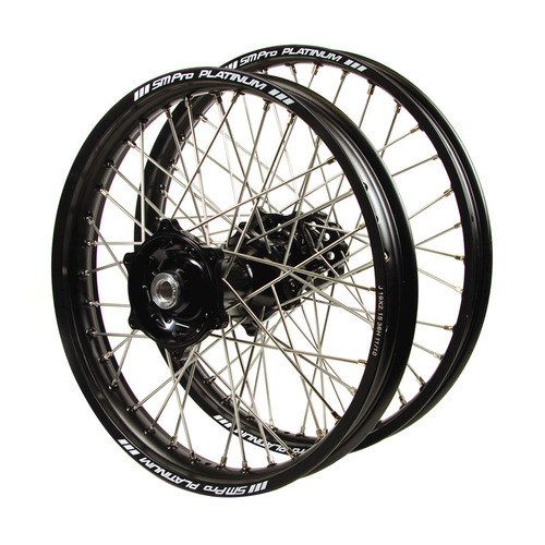 Husaberg Talon Black Hubs / SM Pro Platinum Black Rims Wheel Set FE 250 2003-2014 (21 / 18*2.15)