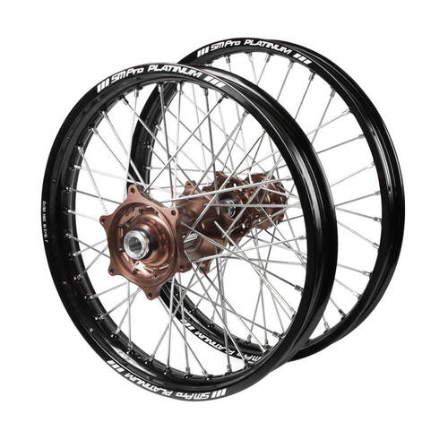 KTM Talon Mag Hubs / SM Pro Platinum Black Rims Wheel Set 350 EXC-F 2003-2015 (21 / 18*2.15)