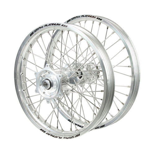 Husaberg Talon Silver Hubs / SM Pro Platinum Silver Rims Wheel Set FE 250 2003-2014 (21 / 18*2.15)