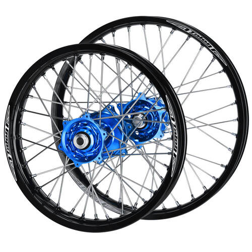 Suzuki Talon Blue Hubs / Talon Black Rims Wheel Set RMX 450 Z 2010-2019 (21*1.6 / 19*2.15 Cannot use OEM Speedo)