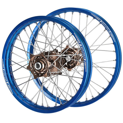 Suzuki Talon Magnesium Hubs / Talon Blue Rims Wheel Set