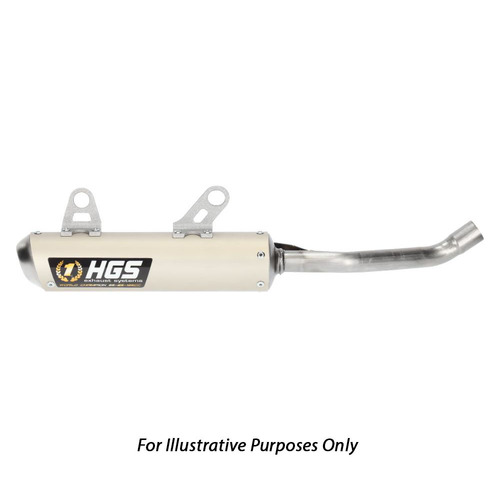 HGS KTM Grey 2 Stroke Round Silencer - 150 EXC TPI 2020-2024 (Enduro)