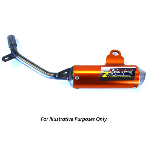 HGS Husqvarna Orange 2 Stroke Round Silencer - TE 150i 2020-2024 (Enduro)