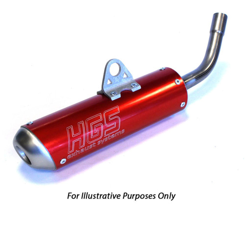 HGS Husqvarna Red 2 Stroke Round Silencer - TE 150i 2020-2024 (Enduro)