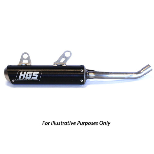 HGS Husqvarna Black 2 Stroke Round Silencer - TE 150i 2020-2024 (Enduro)