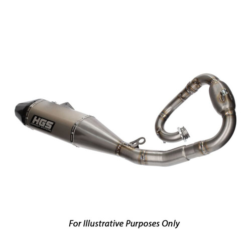 HGS Yamaha Complete Stainless Steel Carbon Exhaust System - YZ 250 F 2019-2024